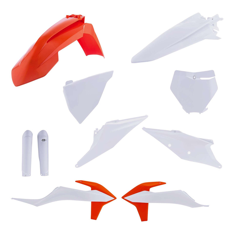 Kit Plastique Complet ACERBIS Type Origine Réplica 2020 Blanc / Orange - KTM SX / SXF 19-22