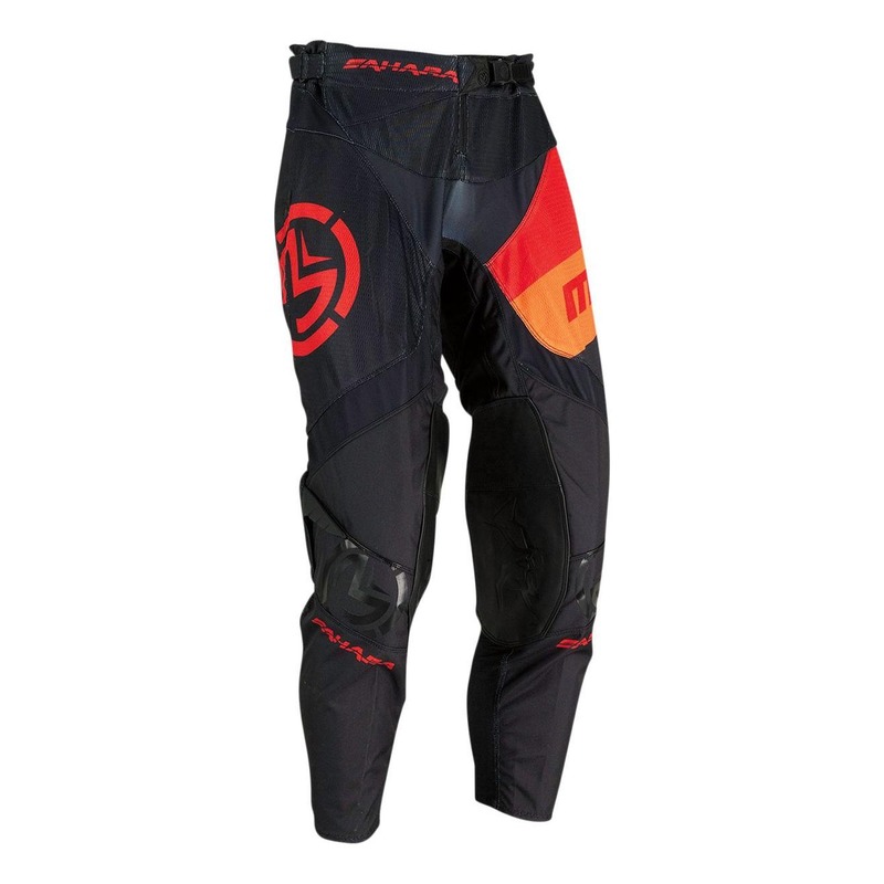 Pantalon cross Moose Racing Sahara noir/orange/rouge- 30