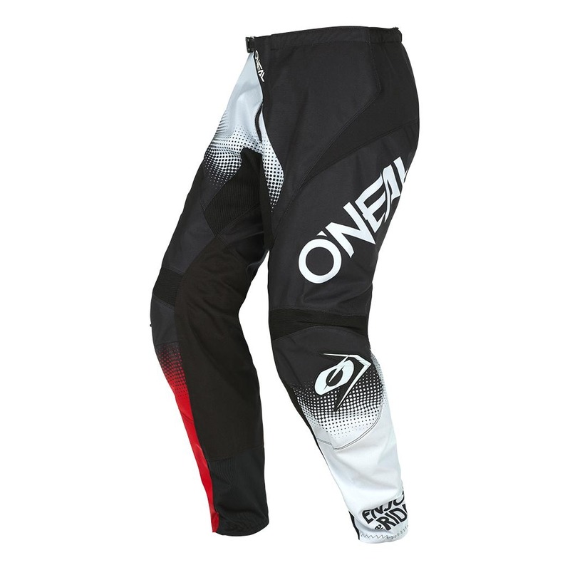 Pantalon cross O'Neal Element Racewear V.22 noir/blanc/rouge
