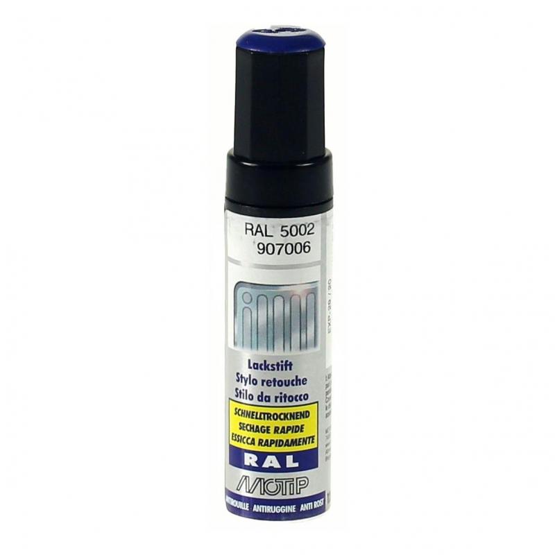 Pinceau retouche peinture Bleu outremer brillant acrylique RAL 5002 Mo
