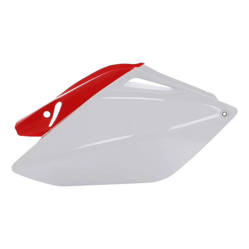 Plaques LatÃ©rales ACERBIS Blanc / Rouge â   Honda 250 CRF-R 06-09