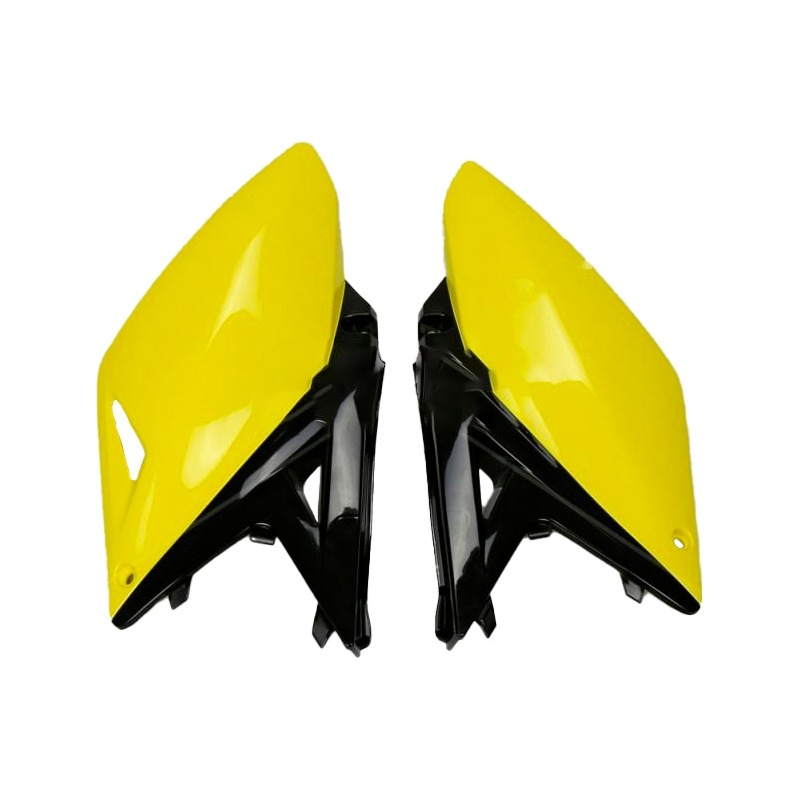 Plaques numéro latérales UFO Suzuki 250 RM-Z 10-12 noir/jaune (couleur origine 14-16)