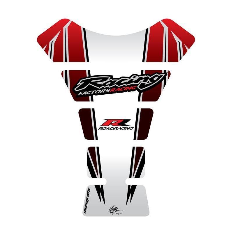 Protection de réservoir Motografix blanc/rouge Honda CBR 5 pièces