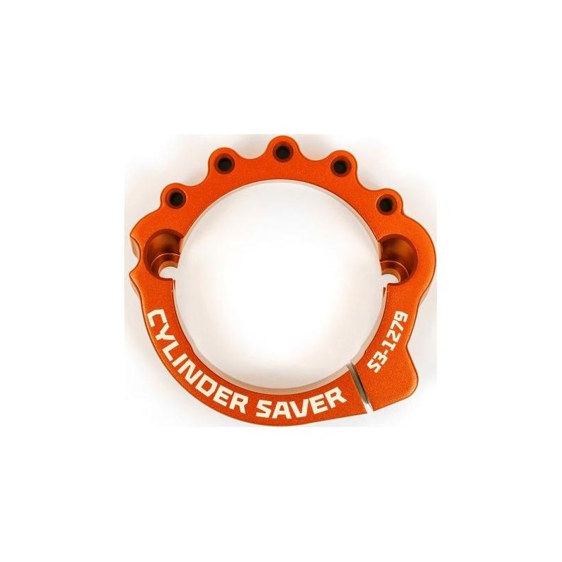 Protection sortie cylindre bride d’échappement S3 orange pour Husqvarna TE 250 / KTM 250 EXC