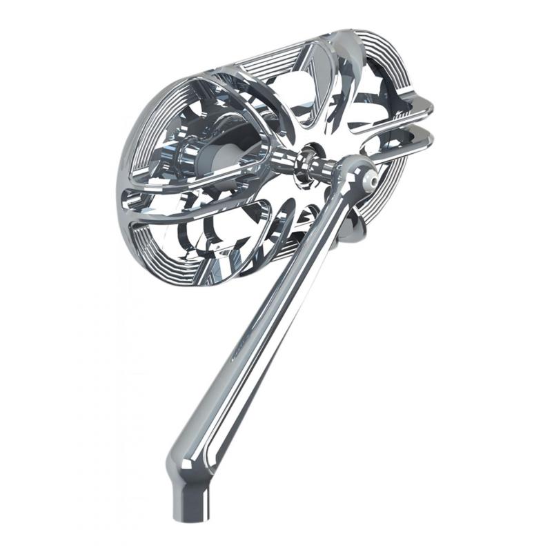 Rétroviseur Gauche Arlen Ness série Cage Harley Davidson tige chrome