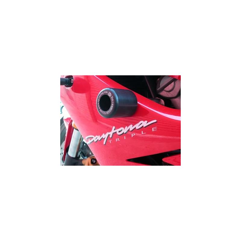 Tampons de protection R&G Racing Classic Style blancs Triuph Daytona 6