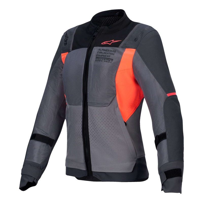 Veste textile femme Alpinestars Stella ST-2 Air deep gray/dark gray/fluo coral