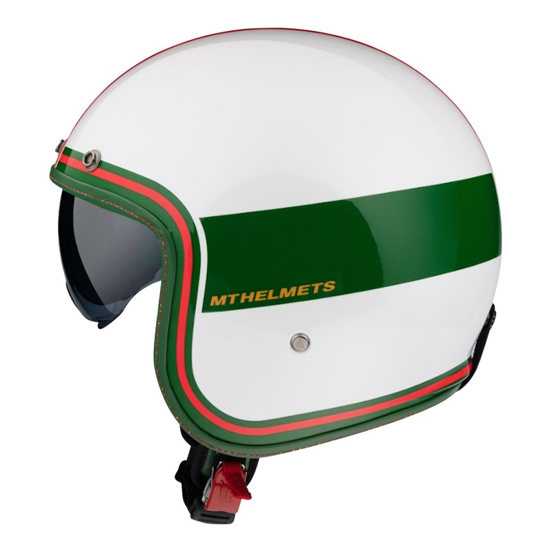 Casque jet MT Helmets Le Mans 2 SV Tant blanc/rouge/vert brillant