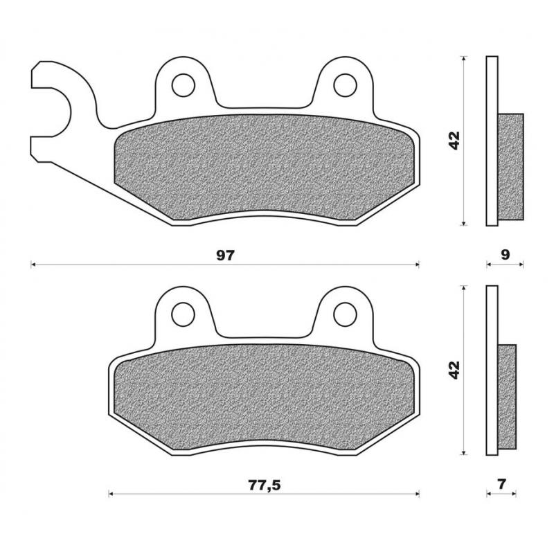 Plaquettes de frein avant Newfren FD0230BA pour Kymco Like 09- / Yamah