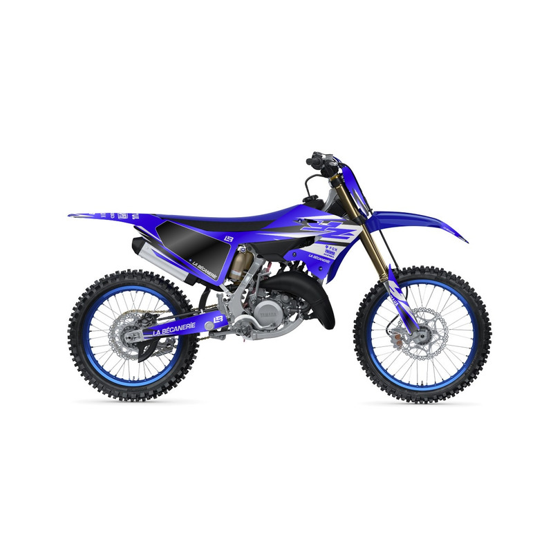 Kit déco La Bécanerie Factory blanc/bleu brillant Yamaha YZ 125/250