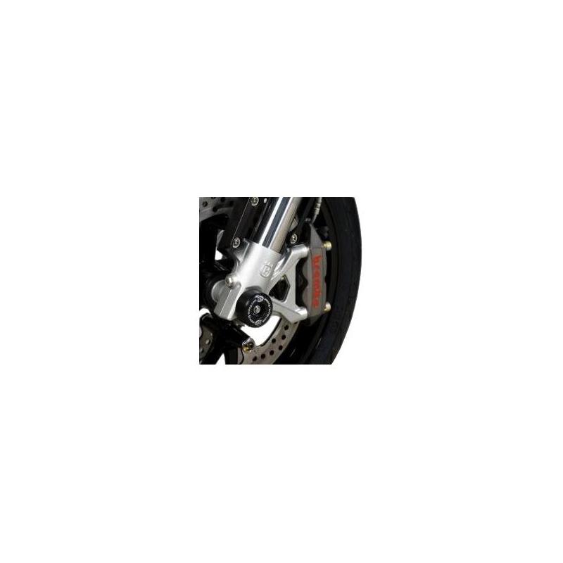 Tampons de protection de fourche R&G Racing noirs Husqvarna 900 Nuda R 12-13