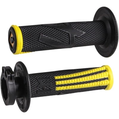 Revêtements de poignées ODI Emig Pro V2 Lock-On jaunes/noirs