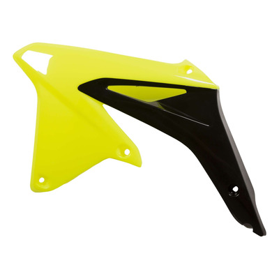 Ouïes de Radiateur ACERBIS Jaune Fluo / Noir - Suzuki 450 RMZ 08-17
