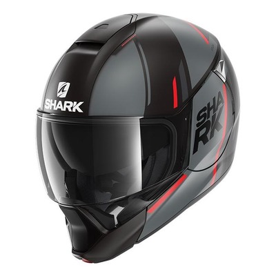 Casque modulable Shark Evojet Vyda Mat anthracite/rouge
