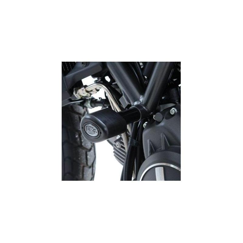 Tampons de protection R&G Racing Aero noir Ducati Supersport 939 17-18 sans perçage