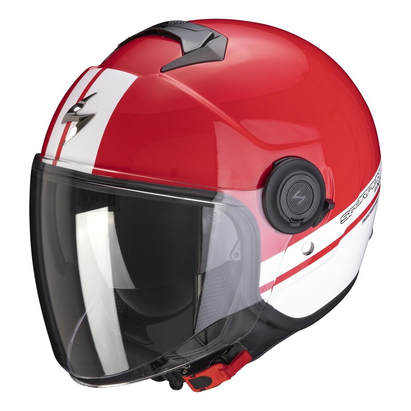 Casque jet Scorpion Exo-City Strada rouge/blanc/blanc- XS