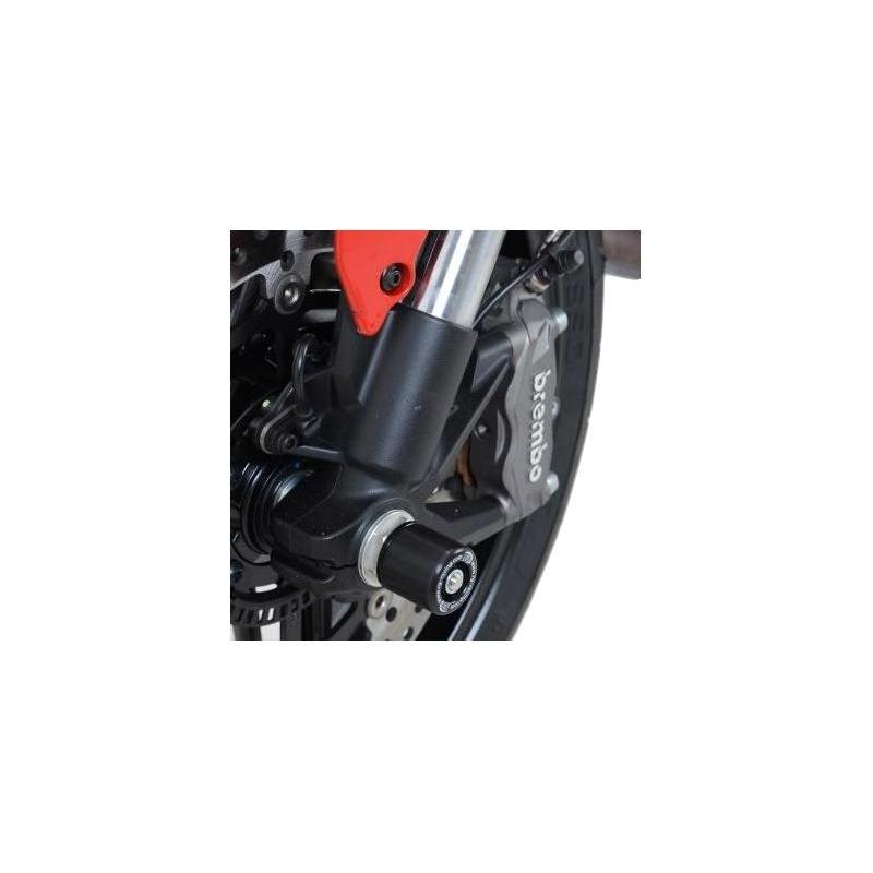 Tampons de protection de fourche R&G Racing noirs petite bobines Ducati Monster 1200 14-16