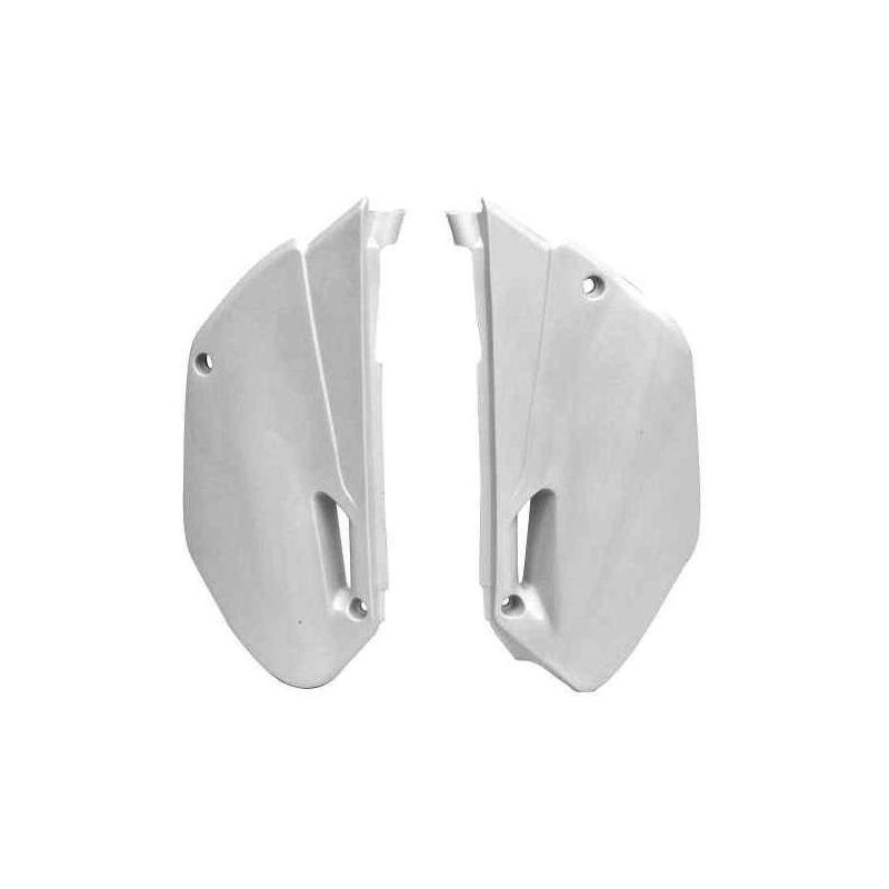Plaques numéro latérales RTech blanches pour Yamaha YZ 85 02-14