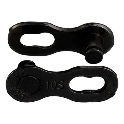 Attache rapide vélo KMC chaîne 10v R noir (x2)