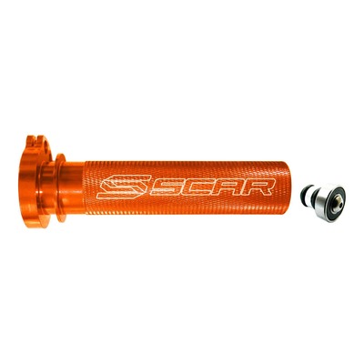 Barillet de gaz Scar aluminium orange avec roulement pour KTM SX-F 350 11-16
