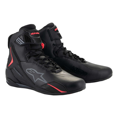 Baskets moto femme Alpinestars Stella Faster-4 black/diva/pink