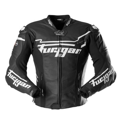 Blouson cuir Furygan Sirius noir/blanc