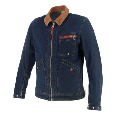 Blouson textile Helstons James Denim bleu dirty