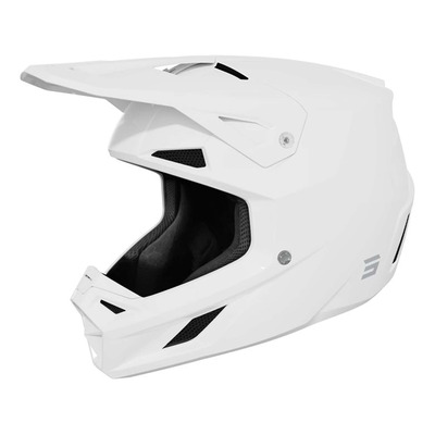 Casque cross Shot Speed Solid white glossy