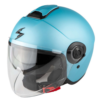 Casque jet Scorpion Exo-City II Solid Celestial bleu mat
