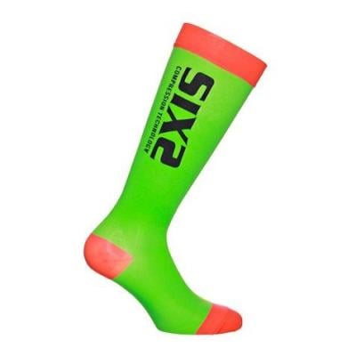 Chaussettes de compression Sixs recovery sock verte et rouge