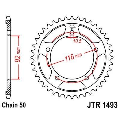 Couronne JT Sprockets Acier pas 520 42 dents - Pour Kawasaki ZZR 1400 11-14