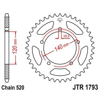 Couronne JT Sprockets Acier pas 520 45 dents - Pour Suzuki GSX-R 750 06-10