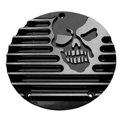 Derby cover Covingtons Harley Davidson Big Twin 99-18 skull usiné noir