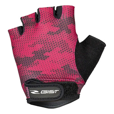 Gants Court Vélo Enfant Gist Rose et Noir