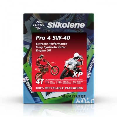Huile moteur Silkolene Pro 4 5W40 XP 4 temps cube 4L