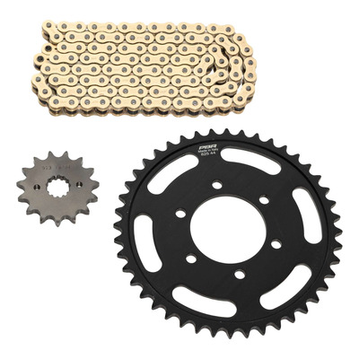 Kit chaîne EK/PBR 15x44-112m chaîne 530 SRX2 or couronne acier Suzuki GSX 1200 Inazuma 99-01