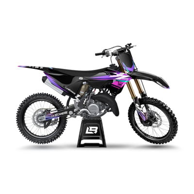Kit déco La Bécanerie Factory rose/noir brillant Yamaha YZ 125/250 22-23