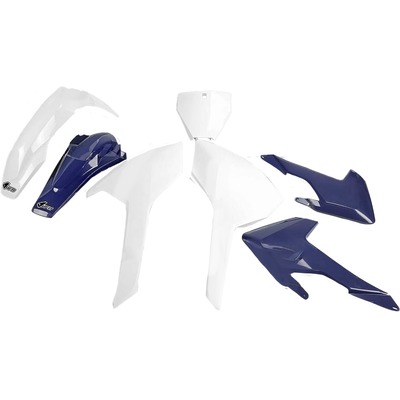 Kit plastique UFO Husqvarna 125 TC 16-18 blanc/bleu (couleur origine 2016)