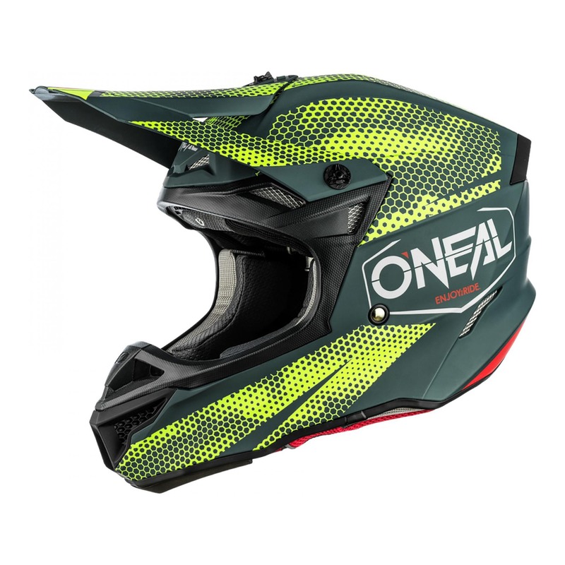 Casque cross O’Neal 5SRS Polyacrylite Covert charcoal/jaune fluo- M