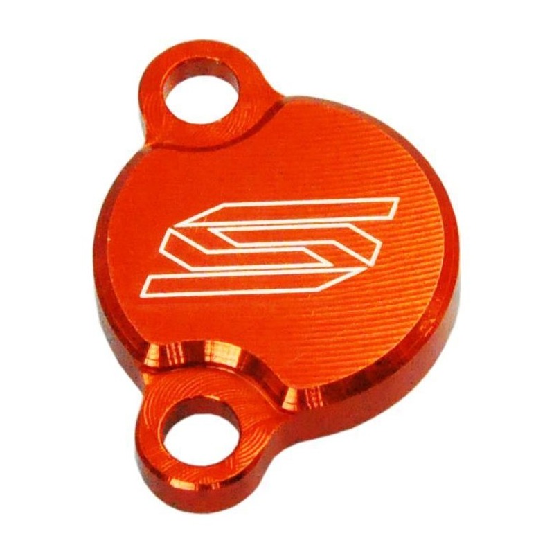 Couvercle de maître cylindre de frein arrière Scar aluminium anodisé orange pour KTM SX 65 04-11
