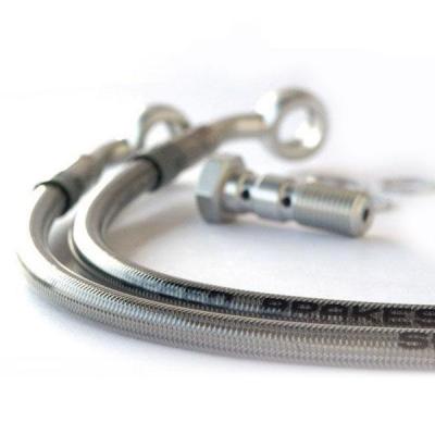 Kit durites de frein avant aviation inox raccords alu montage direct Honda CBR600RR 05-06