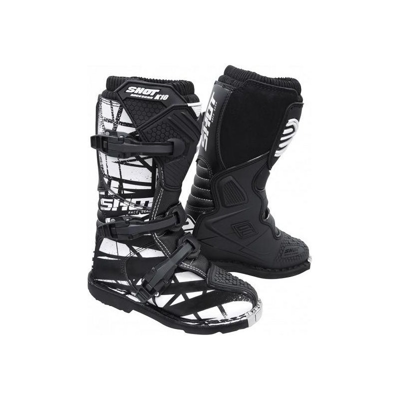 Bottes cross enfant Shot K10 2.0 Motif noir- 30