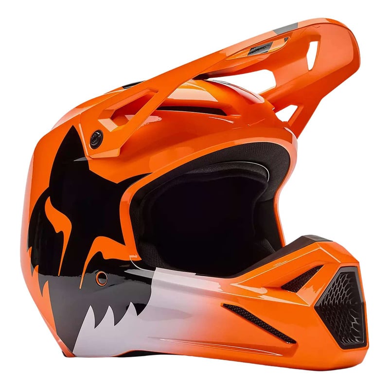 Casque cross enfant Fox Racing Youth V1 Shield orange fluo-