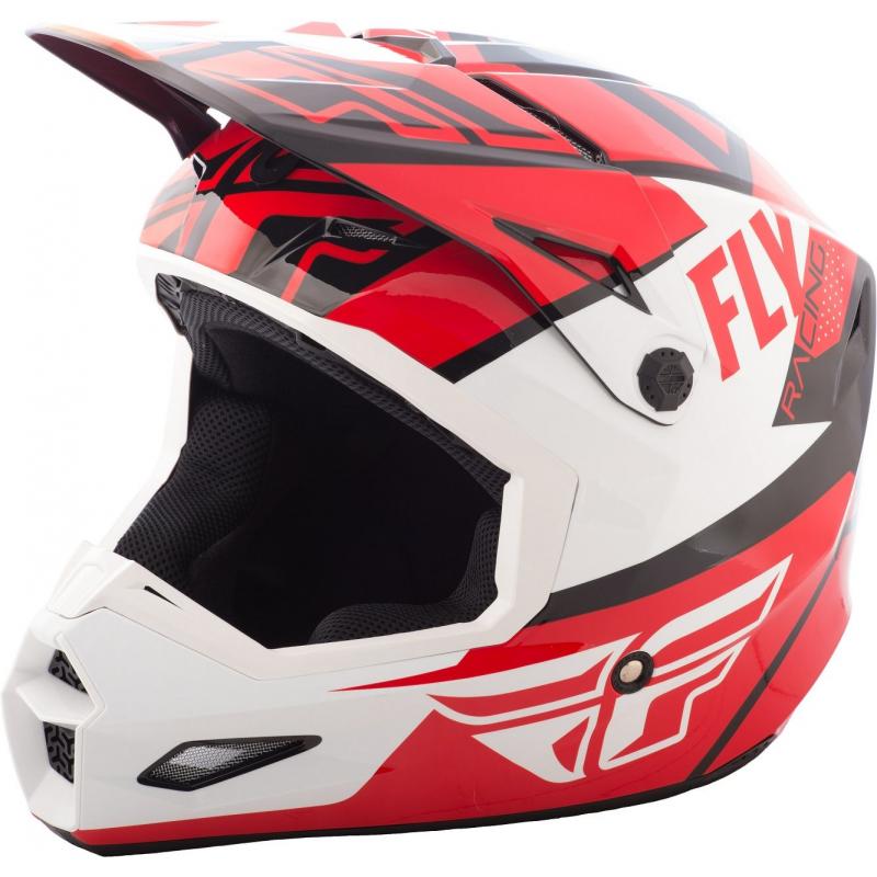 Casque cross Fly Racing Elite Guild rouge/blanc/noir- XL