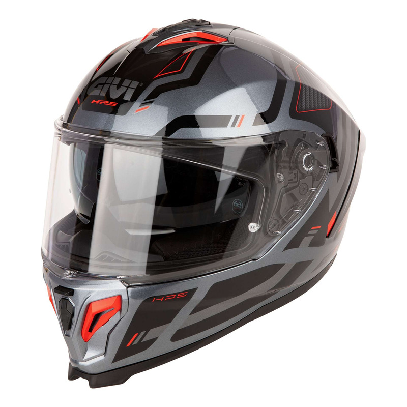 Casque intégral Givi 50.3 Quasar titanium/rouge/noir brillant