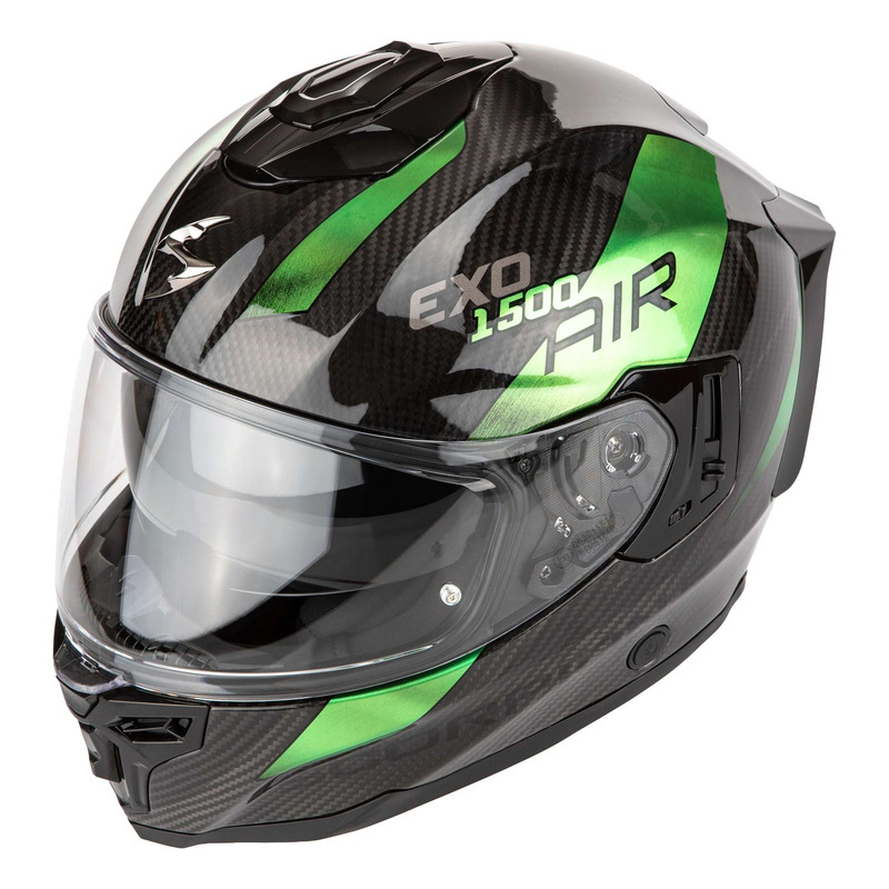 Casque intÃ©gral Scorpion Exo-1500 Carbon Air Platted noir/vert- XS