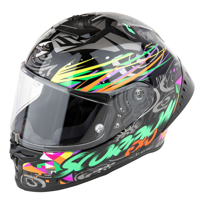 Casque intégral Scorpion Exo-R1 Evo 2 Air Savage black/green/orange