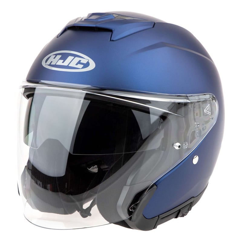 Casque jet HJC i31 bleu métallique mat