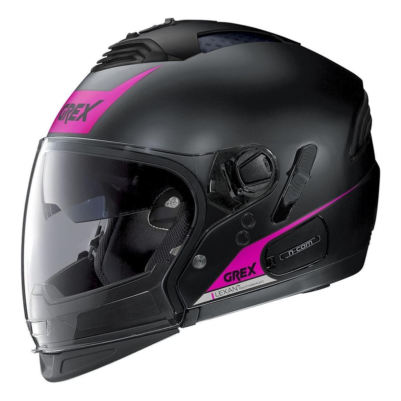Casque transformable Grex G4.2 Pro Vivid N-Com Mat noir/rose- XS
