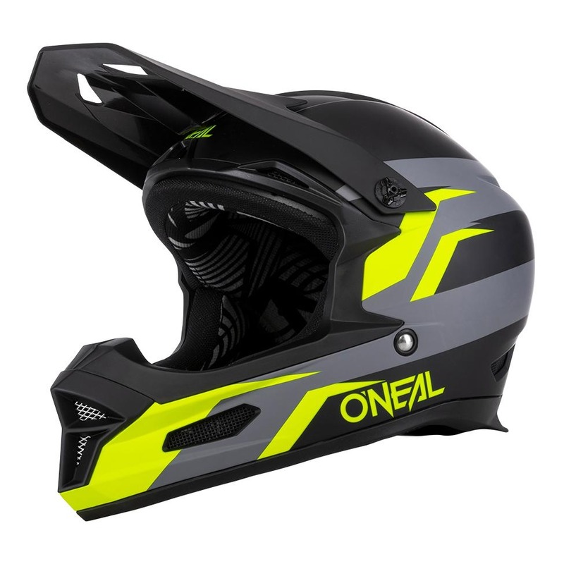 Casque vélo intégral O'Neal Fury Stage noir/gris/jaune fluo- XS